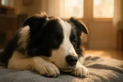 Border Collie kann nicht entspannen