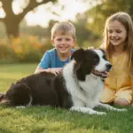 Border Collie und Kinder