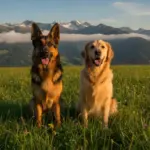 Deutscher Schäferhund und andere Hunde