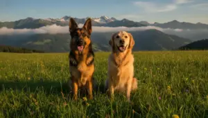 Deutscher Schäferhund und andere Hunde