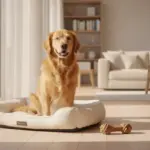 Golden Retriever allein zu Hause