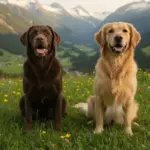 Labrador und andere Hunde