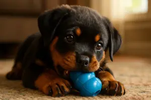 Rottweiler-Welpe beißt ständig: Was ist noch normal und was nicht?