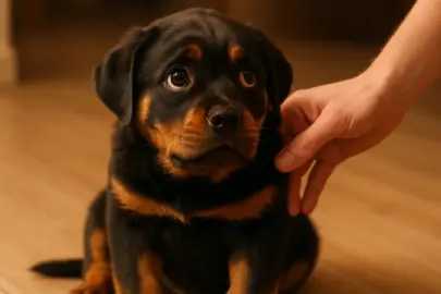 Rottweiler-Welpe ist ängstlich: Kann daraus später Aggression entstehen?