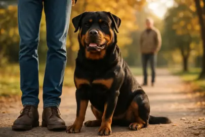 Rottweiler und Fremde: Warum reagiert mein Hund plötzlich misstrauisch?