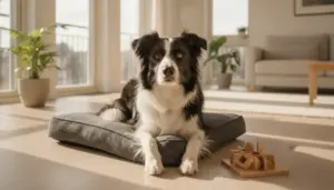 Border Collie in der Wohnung