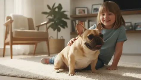 Französische Bulldogge und Kinder