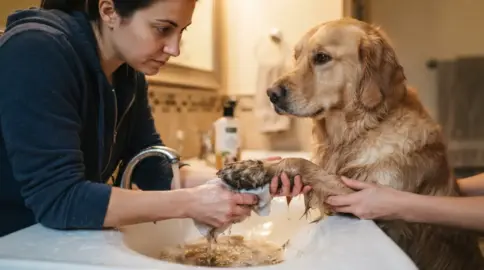 Hund humpelt nach dem Winterspaziergang: Könnte Streusalz schuld sein?