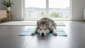 Husky in der Wohnung