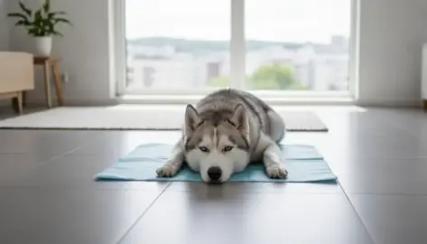 Husky in der Wohnung