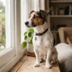 Jack Russell allein zu Hause