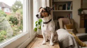 Jack Russell allein zu Hause