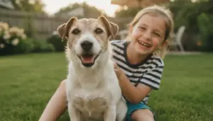 Jack Russell und Kinder
