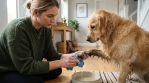 Warum leckt mein Hund nach dem Spaziergang ständig seine Pfoten?